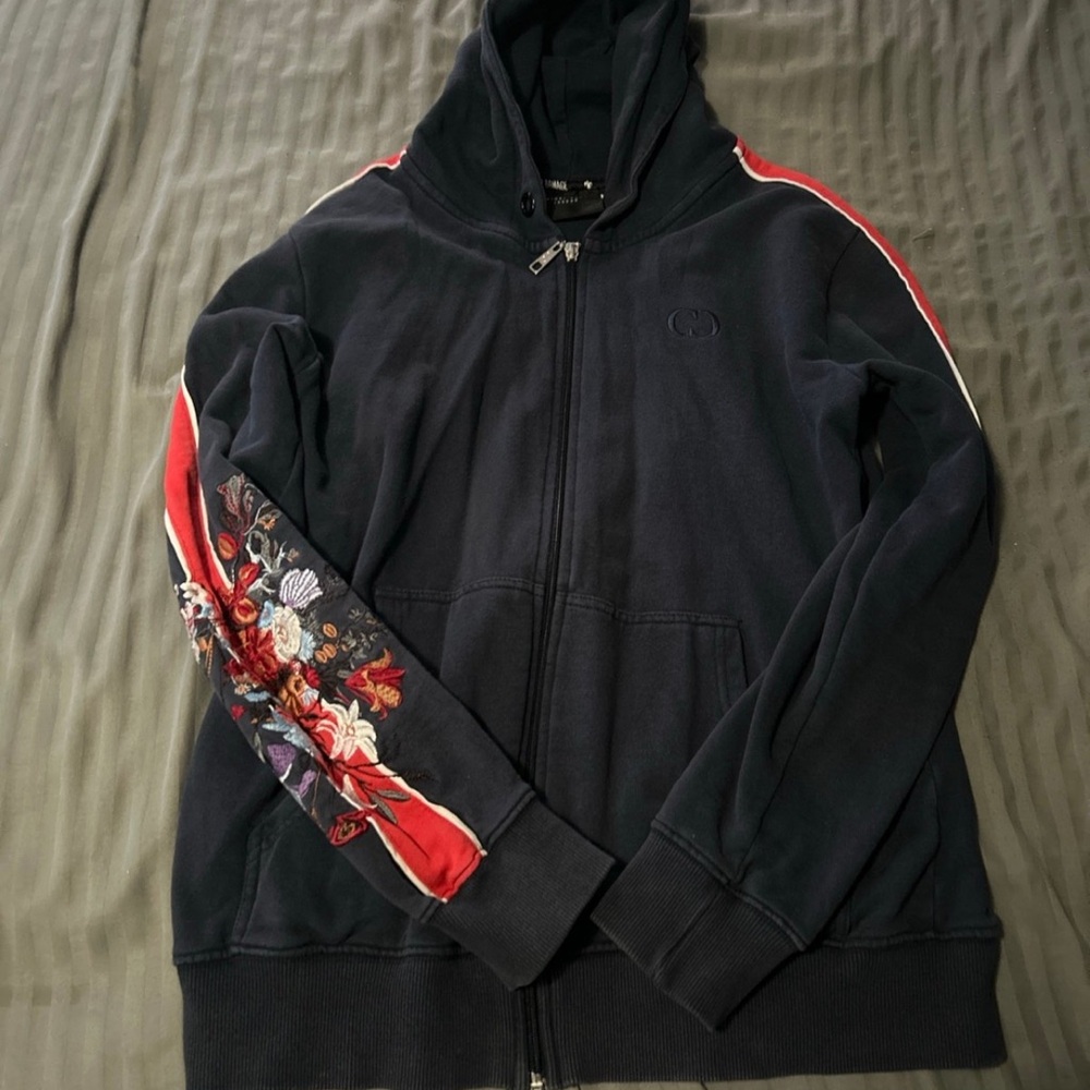 Criminal Damage Black Hoodie with Red Logo